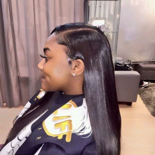 Side Part Sew In weave hairstyles