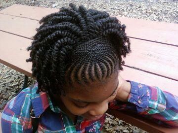 Little Girl Cute Flat Twist Patter with Twists Out